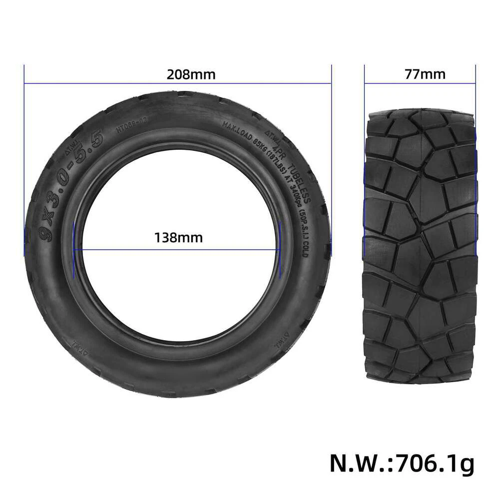 Tire For Electric Scooter 9-inch Rubber Tire Electric Scooter Use Flexible Installation Tubeless Tire Easy Installation
Tire For Electric Scooter 9-inch Rubber Tire Electric Scooter Use Flexible Installation Tubeless Tire Easy Installation