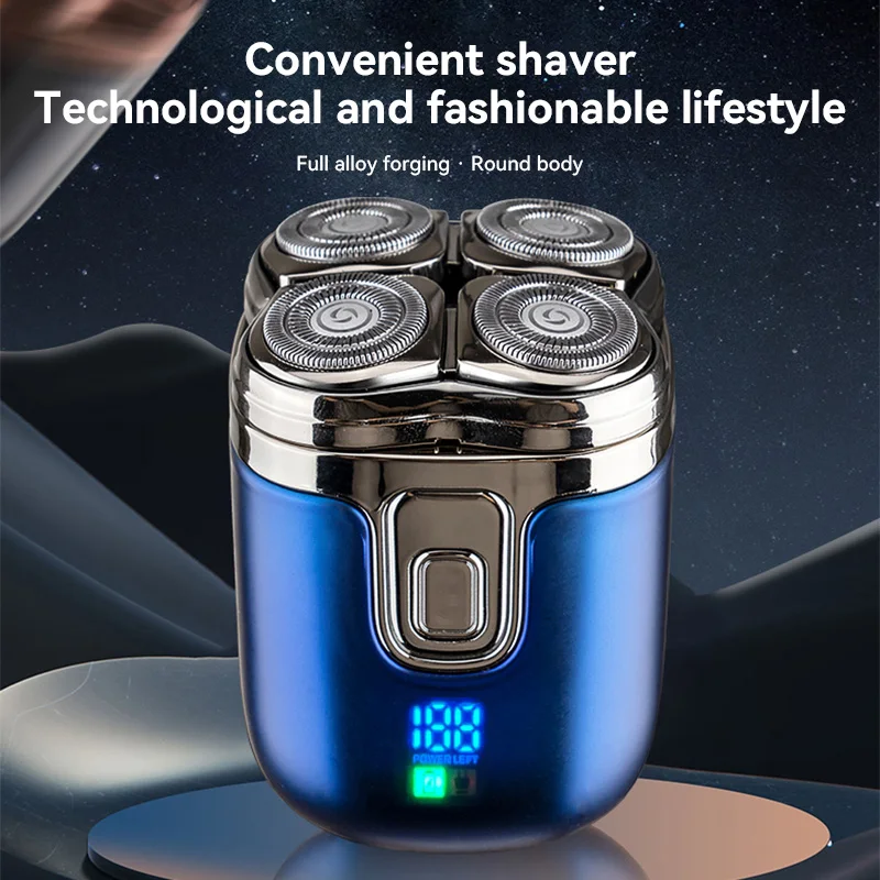 Mini Four headed Electric Shaver For Men Razor Portable Travel Hair Trimmer Type-C Rechargeable LED Intelligent Display Shaver
Mini Four headed Electric Shaver For Men Razor Portable Travel Hair Trimmer Type-C Rechargeable LED Intelligent Display Shaver