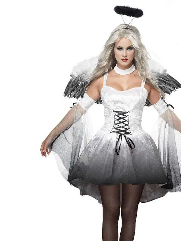 Halloween Dark Angel Witch Bride Costume Women's Ethnic Stage Clothing Polyester Lycra Material Made in China
Halloween Dark Angel Witch Bride Costume Women's Ethnic Stage Clothing Polyester Lycra Material Made in China