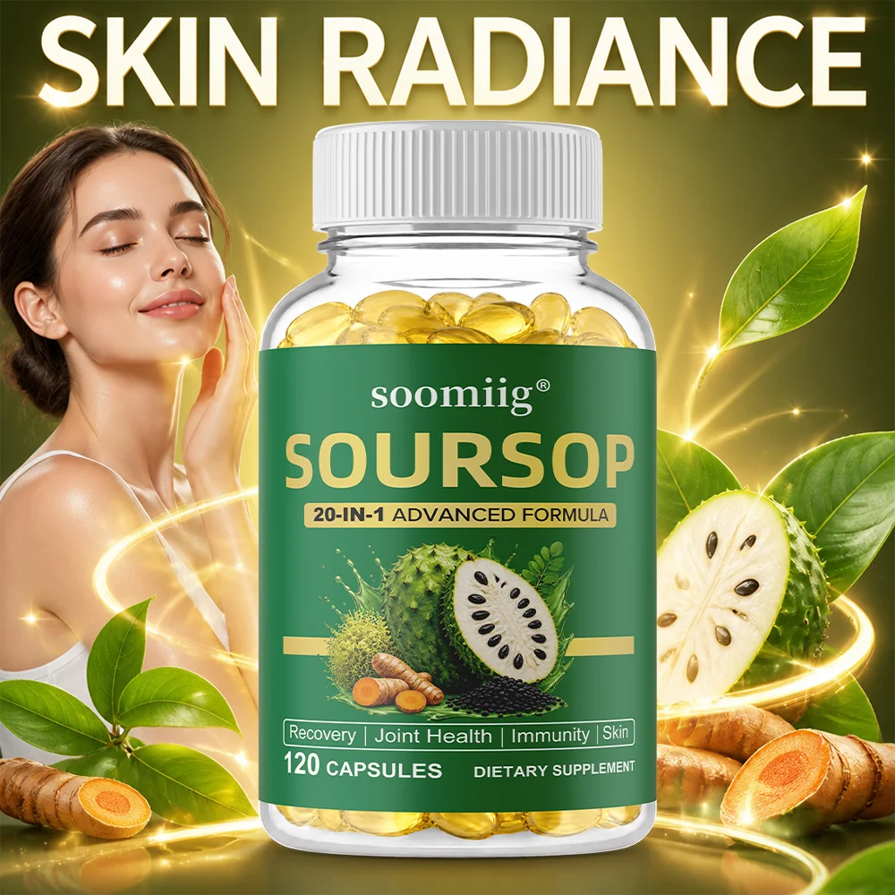 Soursop Capsules, Antioxidant, Daily Botanical Nutrition Support for Body Immunity, Mood Relaxation, Digestive & Skin Wellness
Soursop Capsules, Antioxidant, Daily Botanical Nutrition Support for Body Immunity, Mood Relaxation, Digestive & Skin Wellness