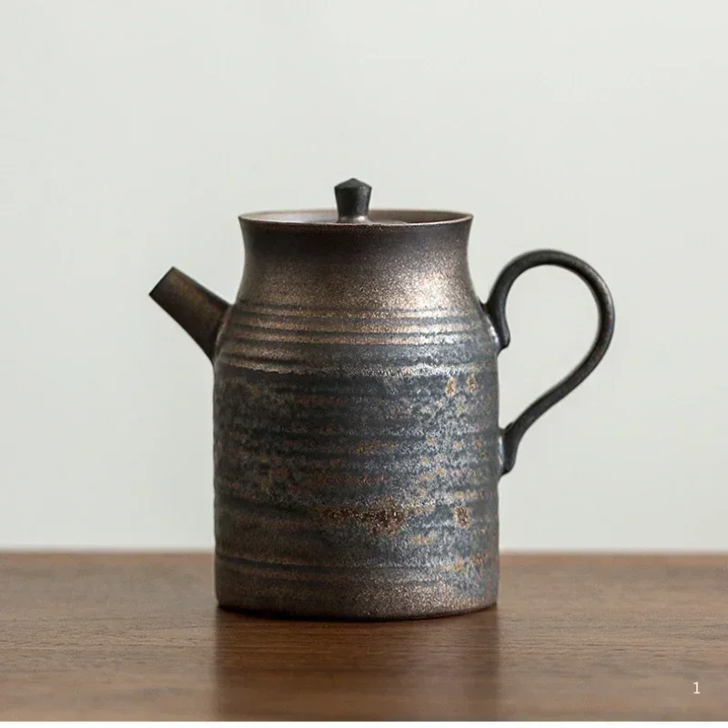 Gilt Glaze Teapot Side Handle Tea Ceremony Wholesale Handmade Rust Stoneware Kung Fu Set Ceramic Single Pot Coffee Tableware Bar
Gilt Glaze Teapot Side Handle Tea Ceremony Wholesale Handmade Rust Stoneware Kung Fu Set Ceramic Single Pot Coffee Tableware Bar