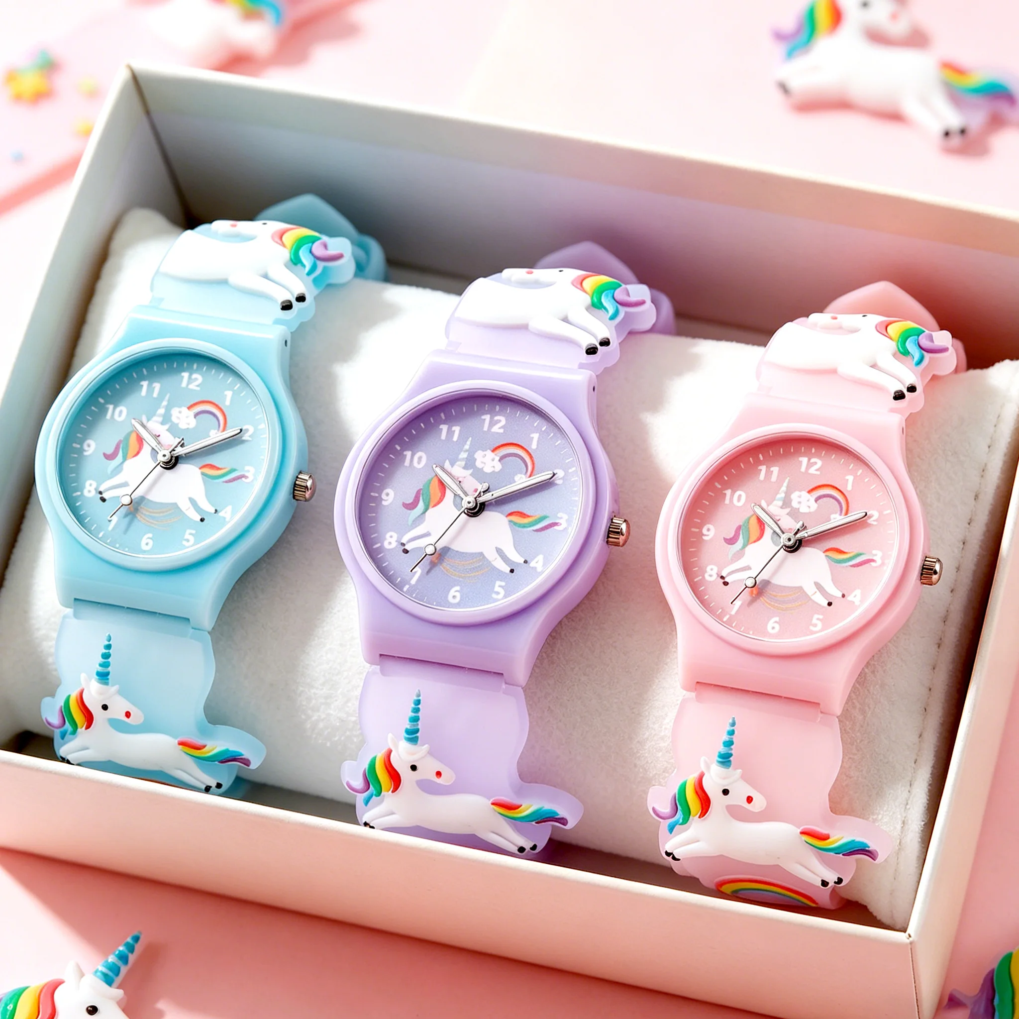 1pcs/set Kids Unicorn Silicone Watch, Cartoon 3D Unicorn Quartz Wristwatch For Girls
1pcs/set Kids Unicorn Silicone Watch, Cartoon 3D Unicorn Quartz Wristwatch For Girls