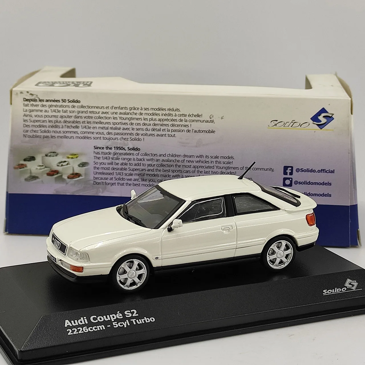 Diecast SOLIDO S 1:43 Scale Audi Coupe S2 White Alloy Car Model Collectible Toy Gift Souvenir Display Ornament
Diecast SOLIDO S 1:43 Scale Audi Coupe S2 White Alloy Car Model Collectible Toy Gift Souvenir Display Ornament