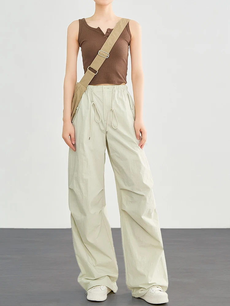 Повседневные американские брюки-парашюты с плиссировкой, тонкие, свободные, прямые, повседневные, широкие брюки для женщин, рабочая одежда
Повседневные американские брюки-парашюты с плиссировкой, тонкие, свободные, прямые, повседневные, широкие брюки для женщин, рабочая одежда