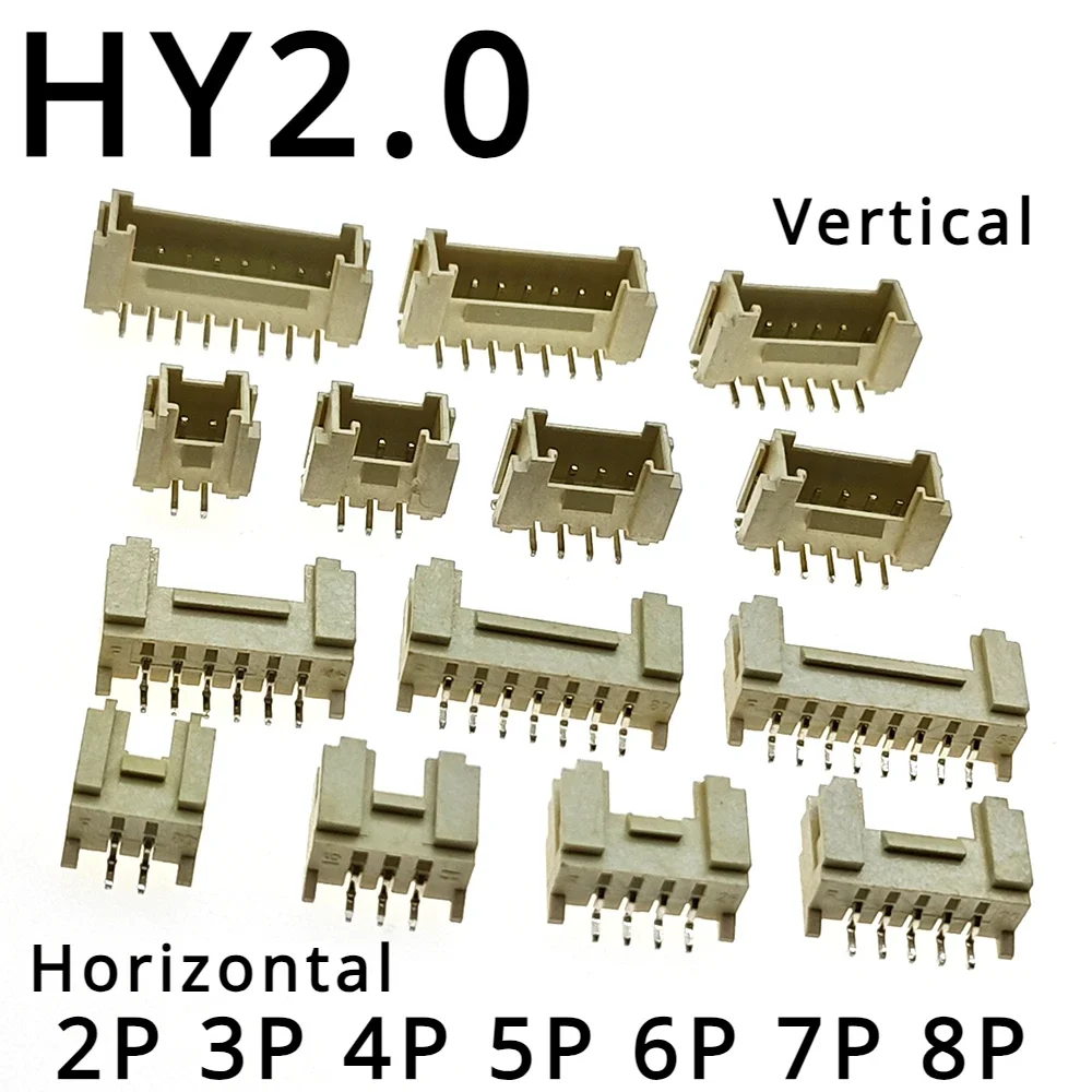 20PCS HY2.0 Horizontal and Vertical Patch Connector 2.0mm Spacing 2P 3P 4P 5P 6P 8P Patch Socket Connector
20PCS HY2.0 Horizontal and Vertical Patch Connector 2.0mm Spacing 2P 3P 4P 5P 6P 8P Patch Socket Connector