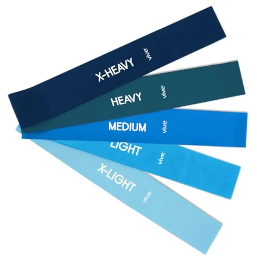 Vive Resistance Bands for Working Out 5 Pack Exercise Workout Resistance Kit Stretch Elastic Loop Bands for Physical Therapy Pi
Vive Resistance Bands for Working Out 5 Pack Exercise Workout Resistance Kit Stretch Elastic Loop Bands for Physical Therapy Pi