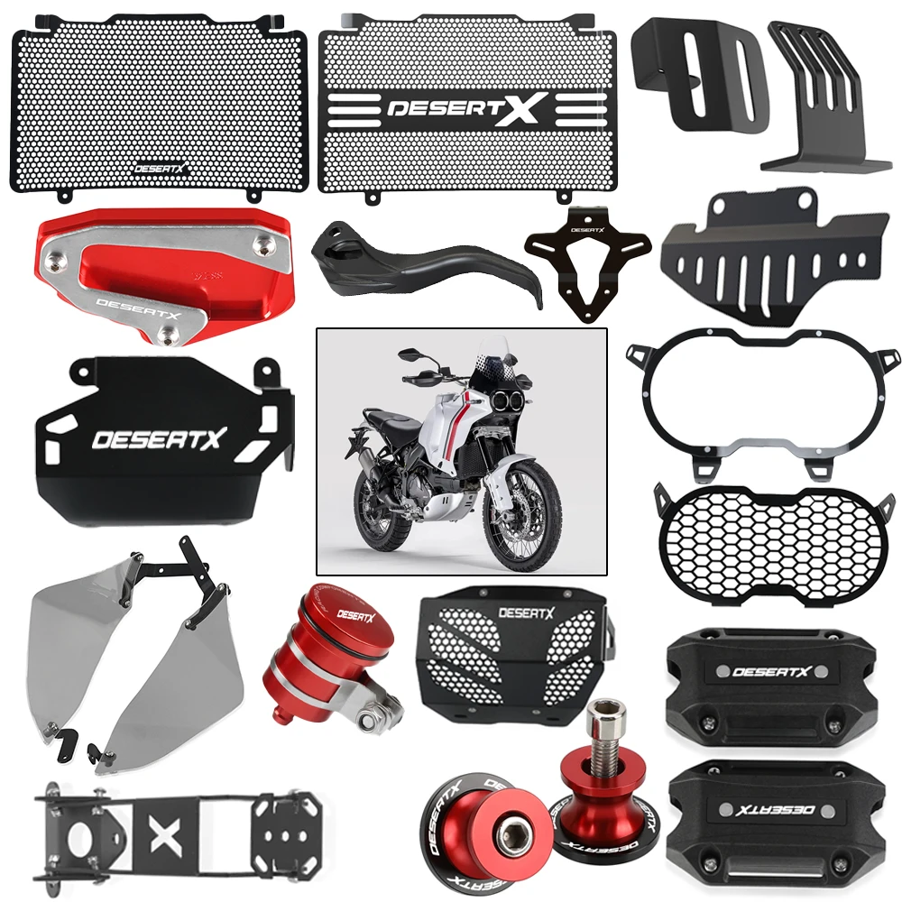 For Ducati DesertX Desert X 2022-2025 Accessories Radiator Guard Engine Guard Protector Headlight Guard License Plate Bracket
For Ducati DesertX Desert X 2022-2025 Accessories Radiator Guard Engine Guard Protector Headlight Guard License Plate Bracket
