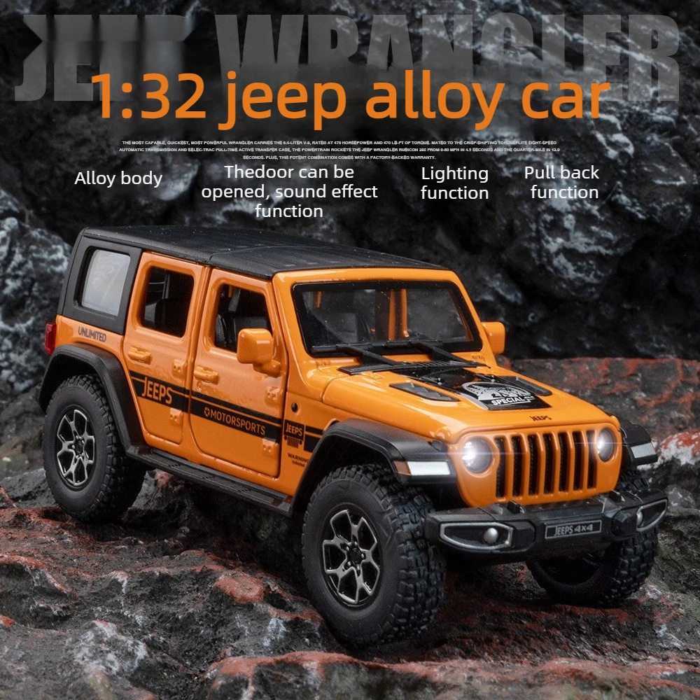 1:32 Wrangler Alloy Off-Road Car Model Toy with Sound and Light Gift Diecast Alloy Car Model Collectible
1:32 Wrangler Alloy Off-Road Car Model Toy with Sound and Light Gift Diecast Alloy Car Model Collectible