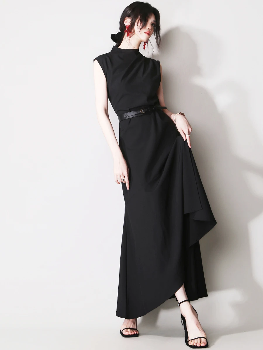 Elegant Asymmetric F67 Three-Dimensional Pleated Stand Collar High-End Feeling Split Draping Irregular Dress for Women
Elegant Asymmetric F67 Three-Dimensional Pleated Stand Collar High-End Feeling Split Draping Irregular Dress for Women