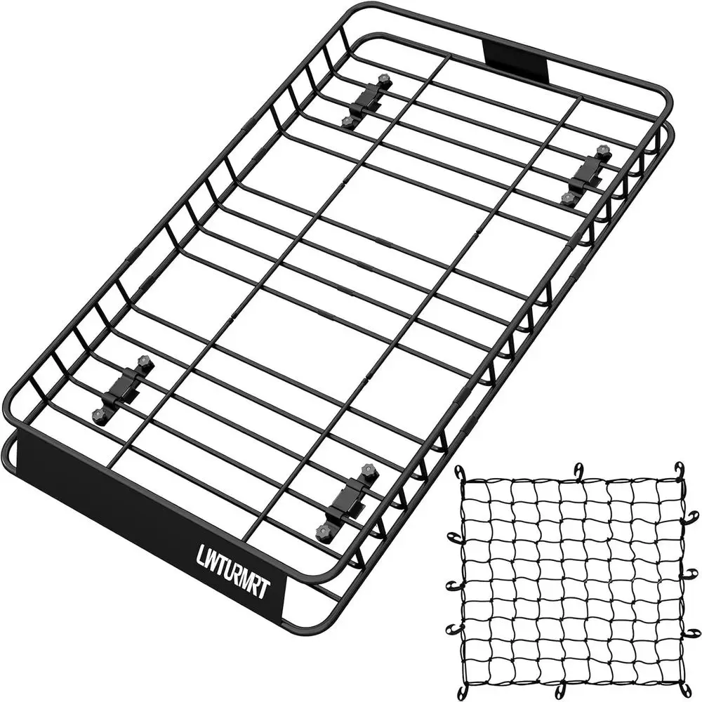 64 x 39 Inch Universal 300LB Heavy Duty Roof Rack Cargo with Cargo Net, Car Top Luggage Holder Carrier Basket for SUV,Truck or R
64 x 39 Inch Universal 300LB Heavy Duty Roof Rack Cargo with Cargo Net, Car Top Luggage Holder Carrier Basket for SUV,Truck or R