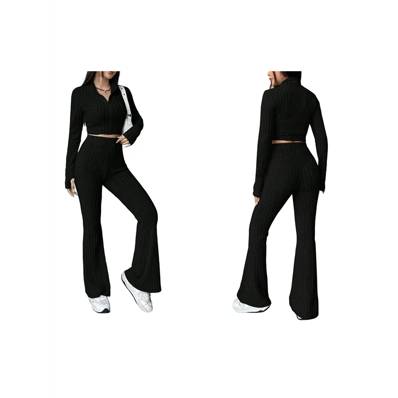 FX-Женские комплекты из 2 предметов со штанами, короткие топы на молнии с длинными рукавами, сексуальные тонкие спортивные костюмы для отдыха
FX-Женские комплекты из 2 предметов со штанами, короткие топы на молнии с длинными рукавами, сексуальные тонкие спортивные костюмы для отдыха