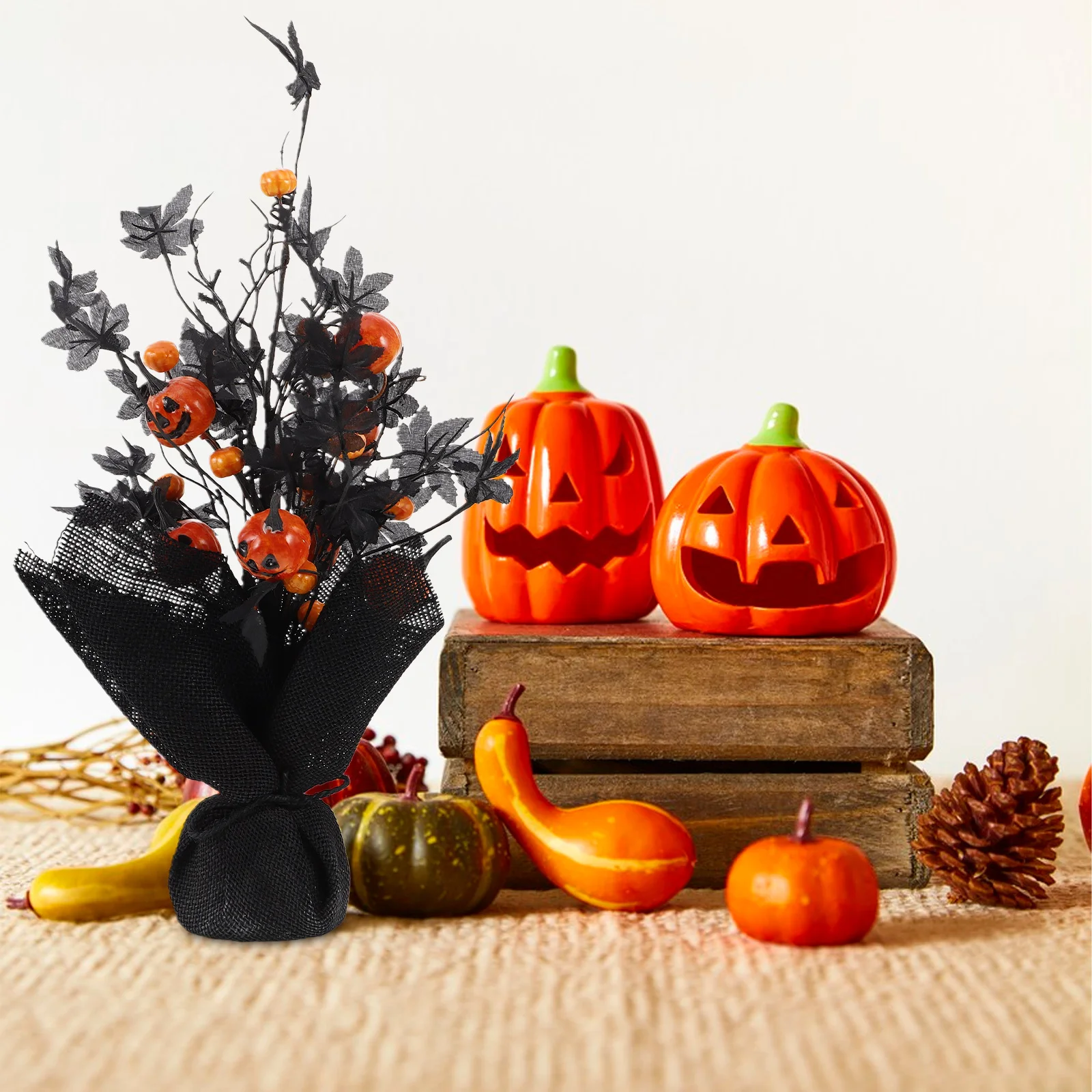 Halloween Decorations Artificial Pumpkin Maple Leaf Tree Tabletop for Indoor Outdoor Halloween Party Autumn Centerpiece
Halloween Decorations Artificial Pumpkin Maple Leaf Tree Tabletop for Indoor Outdoor Halloween Party Autumn Centerpiece
