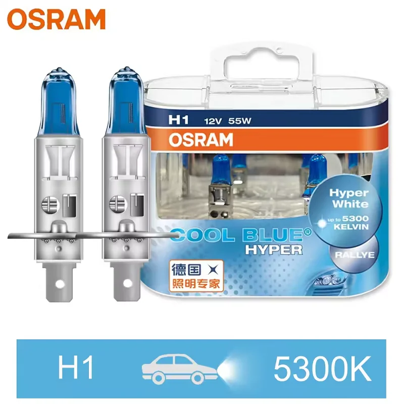 OSRAM H1 Halogen Headlight Bulbs 62150CBH 12V 55W 5300K Cool Blue Hyper White Super Bright Car Headlamp Replacement Lamps,1 Pair
OSRAM H1 Halogen Headlight Bulbs 62150CBH 12V 55W 5300K Cool Blue Hyper White Super Bright Car Headlamp Replacement Lamps,1 Pair