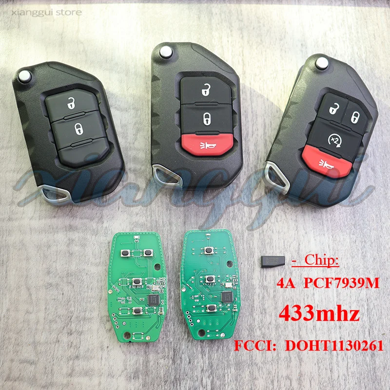 433MHz 4A Chip OHT1130261 Car Key Fob Remote Case Shell for Jeep 2018 2019 2020 2021 Rubicon Sahara Gladiator JT Wrangler JL JLU
433MHz 4A Chip OHT1130261 Car Key Fob Remote Case Shell for Jeep 2018 2019 2020 2021 Rubicon Sahara Gladiator JT Wrangler JL JLU