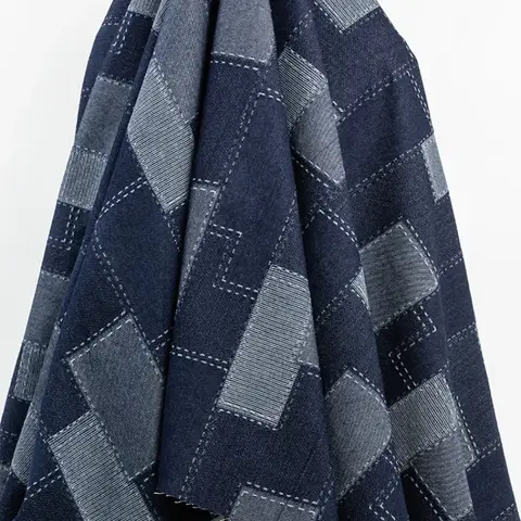 Vintage Patchwork Irregular Washed Denim Fabric Diy Coat Shirt Casual Suit Pants Dress Sewing Wholesale Material Cloth by Meter