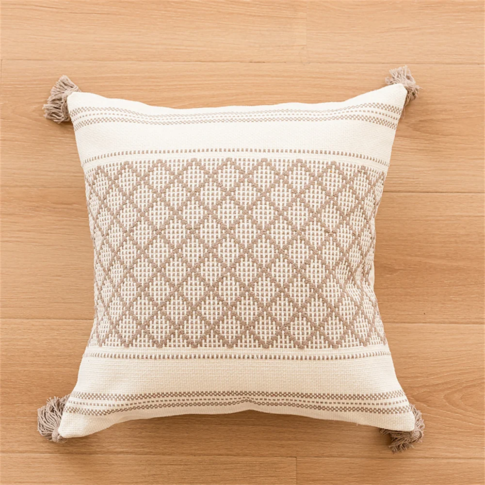 Home Grid Cushion Cover Decor Tassel Decorative Pillow Case Covers Room Decoration Sofa Polyester-cotton Pillowcases 45×45cm
Home Grid Cushion Cover Decor Tassel Decorative Pillow Case Covers Room Decoration Sofa Polyester-cotton Pillowcases 45×45cm