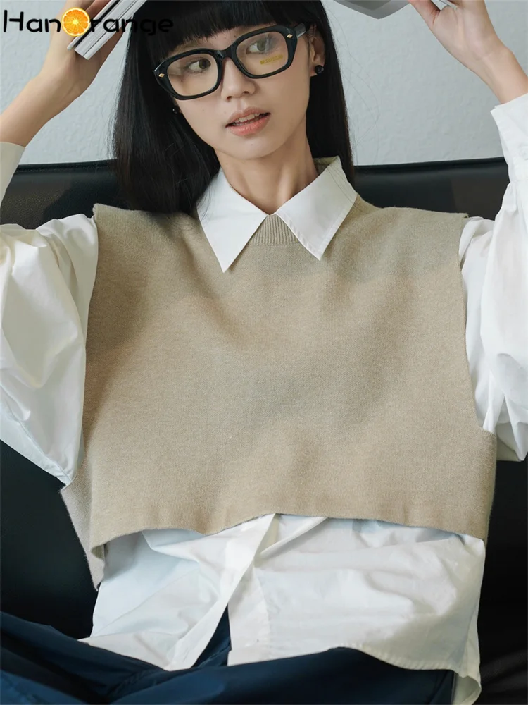 HanOrange 2026 Spring Fashion Knitted Vest Women Loose Comfortable Folding High Waist Casual Top Female Dark Blue/Oatmeal
HanOrange 2026 Spring Fashion Knitted Vest Women Loose Comfortable Folding High Waist Casual Top Female Dark Blue/Oatmeal