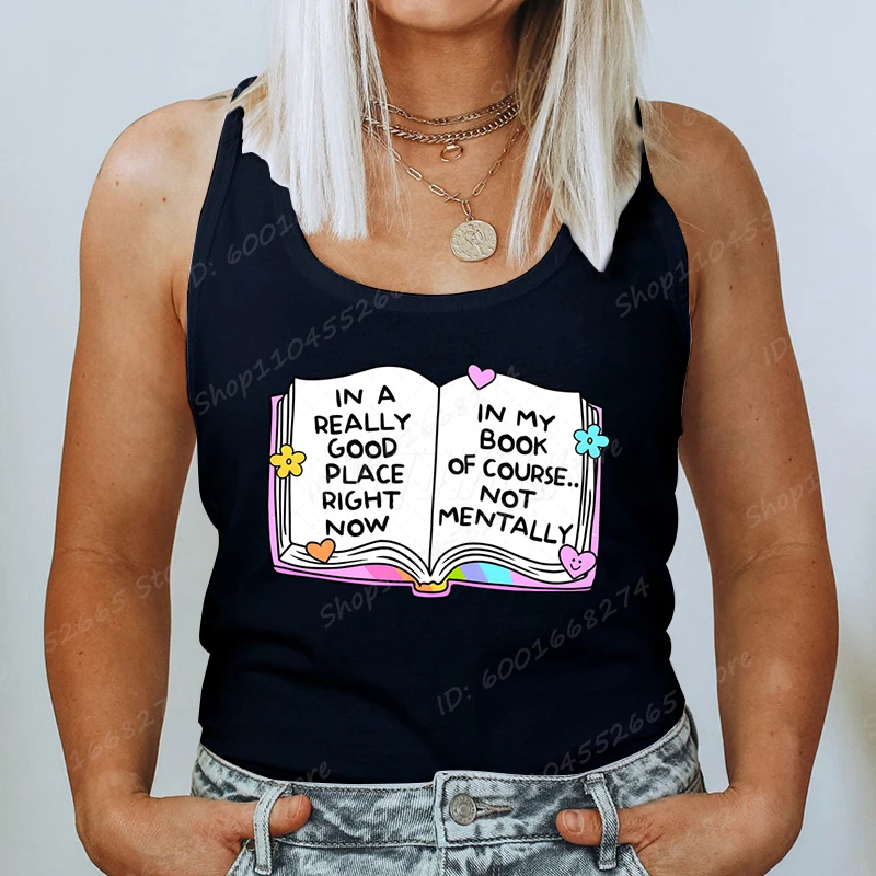 Book Lover Gifts Vest In A Really Good Place Right Now Print Vest Women Summer Camisole Tops Sleeveless Tees Novel Camisole Tops
Book Lover Gifts Vest In A Really Good Place Right Now Print Vest Women Summer Camisole Tops Sleeveless Tees Novel Camisole Tops