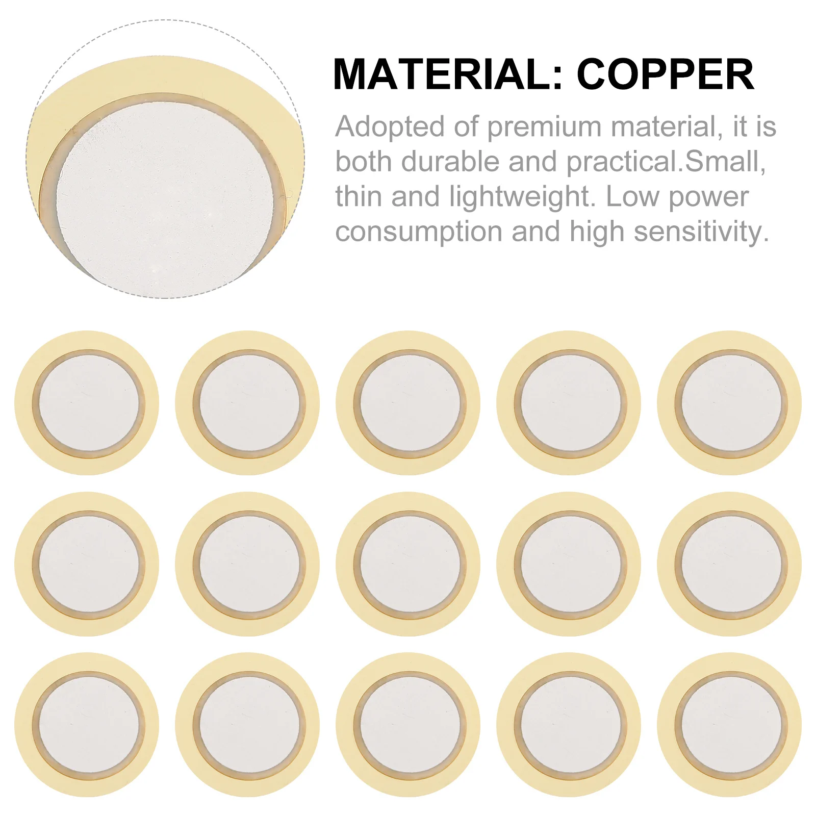 50 шт. пьезоэлектрические диски, высокочувствительный пьезоэлектрический зуммер для звукового триггера, бытовая техника, аксессуар для гитары, тонкий легкий вес
50 шт. пьезоэлектрические диски, высокочувствительный пьезоэлектрический зуммер для звукового триггера, бытовая техника, аксессуар для гитары, тонкий легкий вес