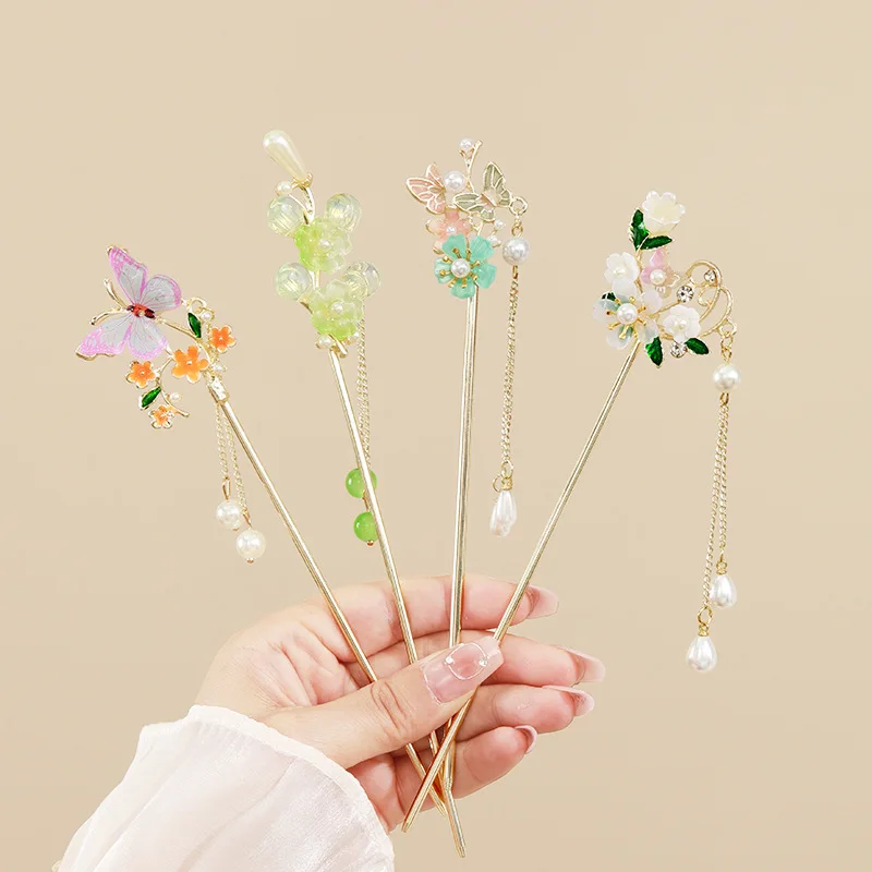 Pearl Bell Orchid Tassel Hairpin Women's Ancient Style Cheongsam Hanfu New Chinese Style Headwear Summer
Pearl Bell Orchid Tassel Hairpin Women's Ancient Style Cheongsam Hanfu New Chinese Style Headwear Summer
