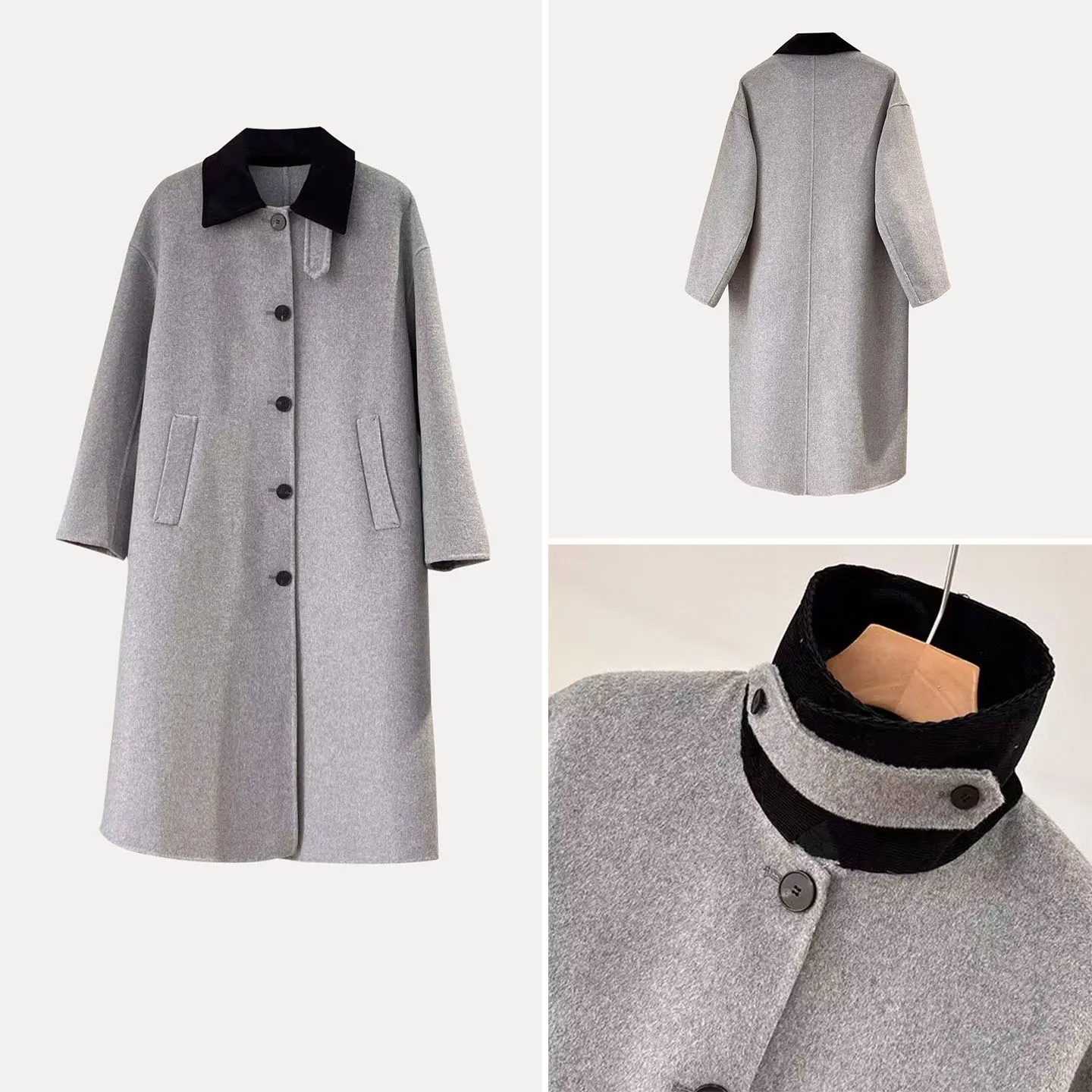 Faionable Double-Faced Woolen Coat Women's Loose Midi Sle Autumn New Arrival Ele Aosphere Chinese Brand Z
Faionable Double-Faced Woolen Coat Women's Loose Midi Sle Autumn New Arrival Ele Aosphere Chinese Brand Z