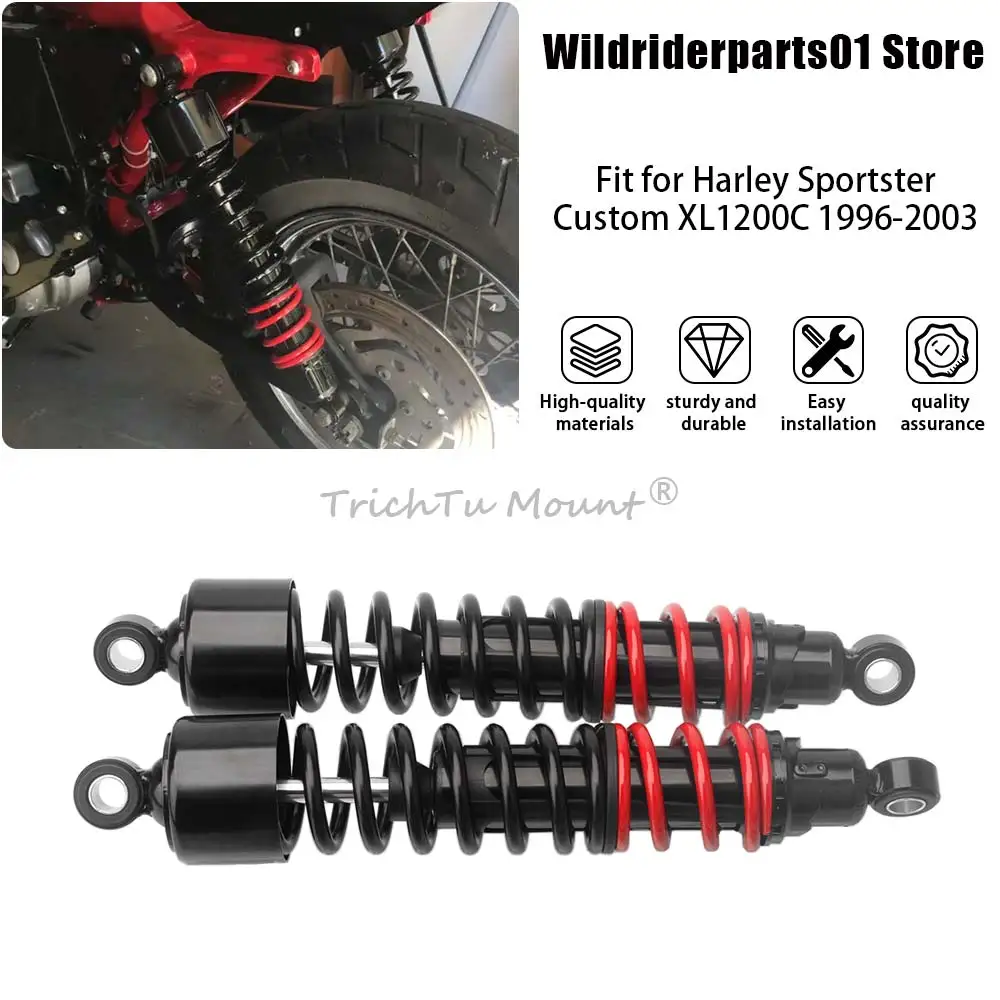380mm Motorcycle Part Black Red Rear Air Shock Absorber Solid Steel Aluminium Alloy Fit For Harley Sportster XLH883 1986-2003
380mm Motorcycle Part Black Red Rear Air Shock Absorber Solid Steel Aluminium Alloy Fit For Harley Sportster XLH883 1986-2003