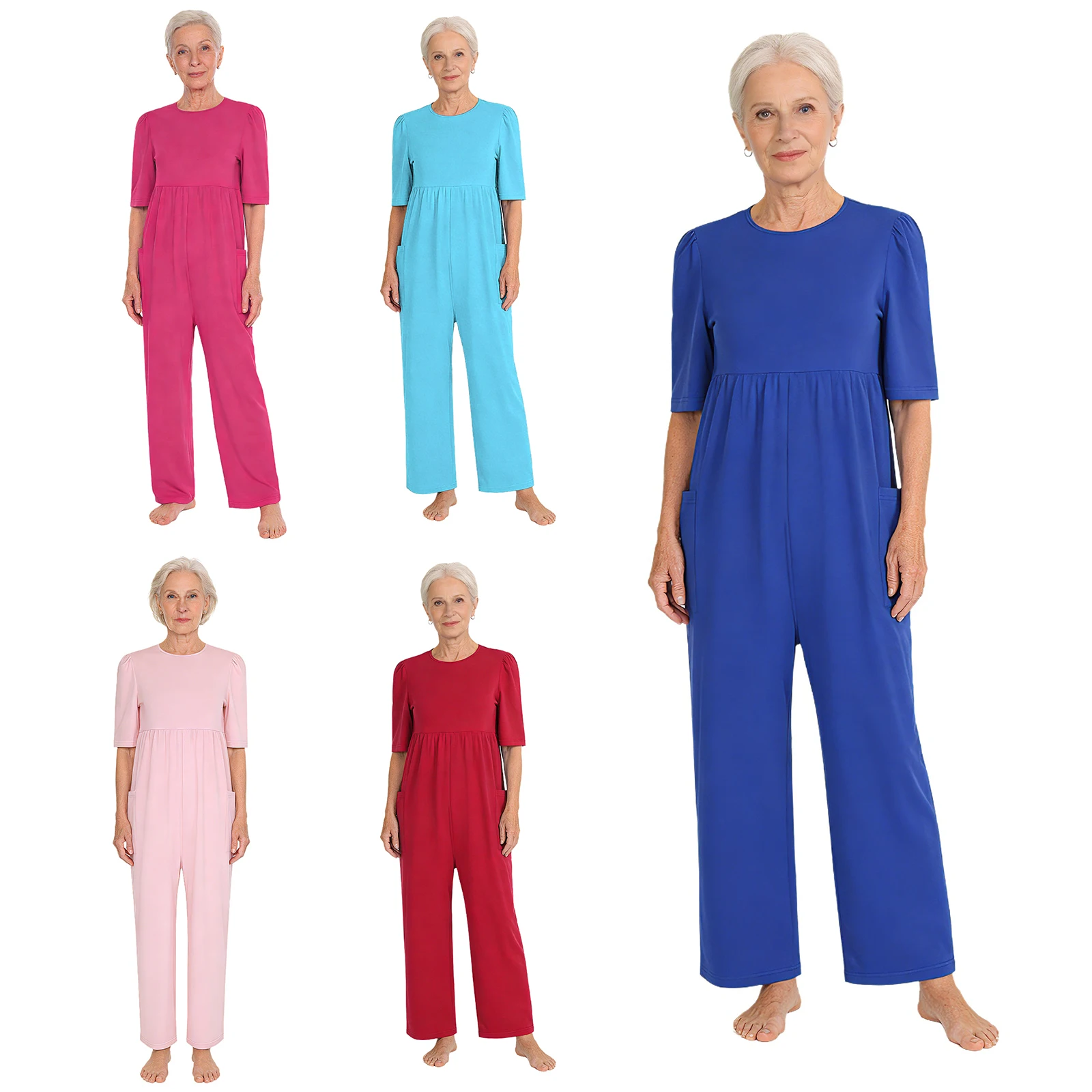 Women Special Need Adaptive Clothing Short Sleeve Back Zipper Anti-Strip Jumpsuit Elderly Alzheimer Dementia Sleepwear Homewear
Women Special Need Adaptive Clothing Short Sleeve Back Zipper Anti-Strip Jumpsuit Elderly Alzheimer Dementia Sleepwear Homewear