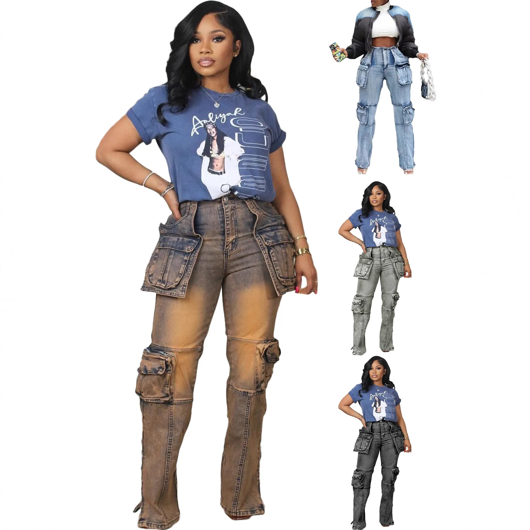 Fashionable Women's Jeans Straight Leg Mid-Elasticity Deep Blue Denim Pants Streetwear Trousers for Young And Middle-Aged Women
Fashionable Women's Jeans Straight Leg Mid-Elasticity Deep Blue Denim Pants Streetwear Trousers for Young And Middle-Aged Women