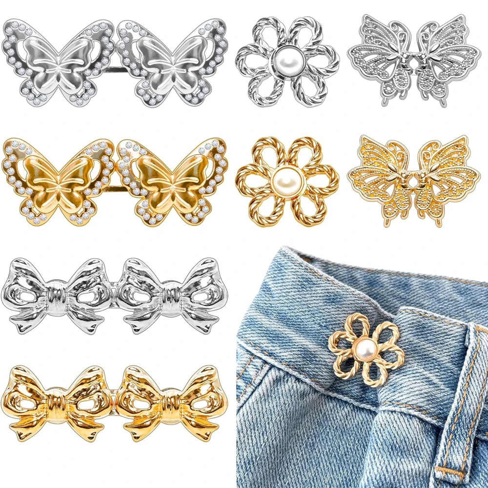2Sets Adjustable Pants Waist Tightener No-Sew Tool-Free Waist Buckle Sets Decorative Pant Adjuster Pins for Loose Jeans Dresses
2Sets Adjustable Pants Waist Tightener No-Sew Tool-Free Waist Buckle Sets Decorative Pant Adjuster Pins for Loose Jeans Dresses