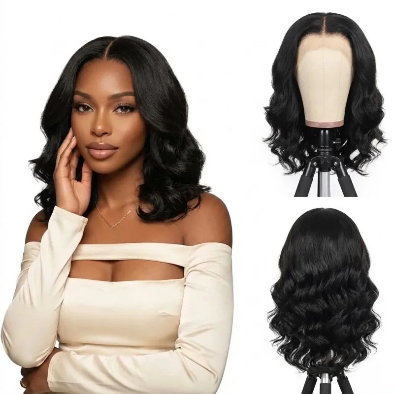 14Inch Black Straight Bob Wig 13x4 HD Lace Front Synthetic Hair 150% Density Pre Plucked Wig
14Inch Black Straight Bob Wig 13x4 HD Lace Front Synthetic Hair 150% Density Pre Plucked Wig