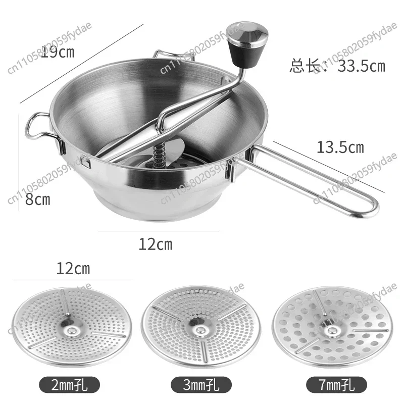 Ручная терка для овощей из нержавеющей стали, измельчитель для чеснока, пюре и джема, пресс для картофеля
Ручная терка для овощей из нержавеющей стали, измельчитель для чеснока, пюре и джема, пресс для картофеля