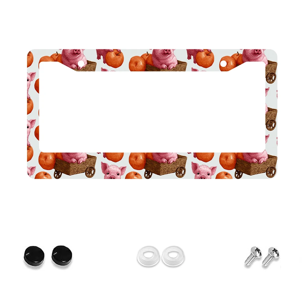 Рамка номерного знака с 2 отверстиями в виде розовой свиньи и яблока, алюминиевый материал, 6x12 дюймов, с набором винтов, ретро-новинка Cartoo
Рамка номерного знака с 2 отверстиями в виде розовой свиньи и яблока, алюминиевый материал, 6x12 дюймов, с набором винтов, ретро-новинка Cartoo