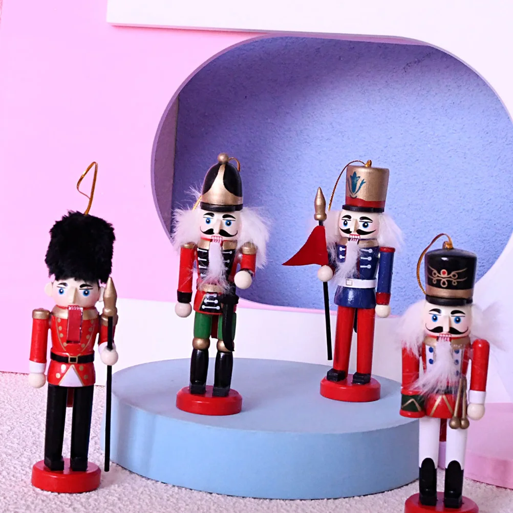 4 Pcs Nutcracker Crafts Desktop Wood Hanging Wooden Decor Ornament DIY Figurine
4 Pcs Nutcracker Crafts Desktop Wood Hanging Wooden Decor Ornament DIY Figurine