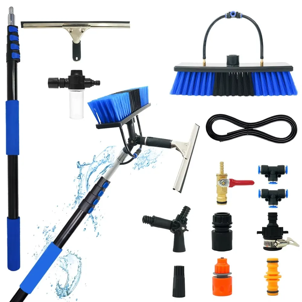 Heavy Duty Extendable Aluminum Water Fed Pole System for Window Solar Panel Outdoor Cleaning
Heavy Duty Extendable Aluminum Water Fed Pole System for Window Solar Panel Outdoor Cleaning