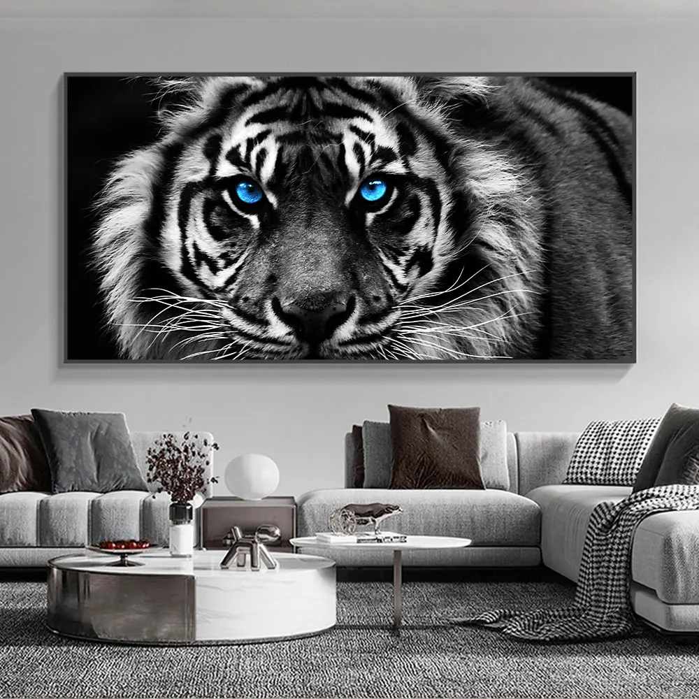 Blue Eyes Tiger Poster, Black and White Animal Canvas Painting, Interior Wall Art Prints, Pictures for Living Room, Home Decor
Blue Eyes Tiger Poster, Black and White Animal Canvas Painting, Interior Wall Art Prints, Pictures for Living Room, Home Decor