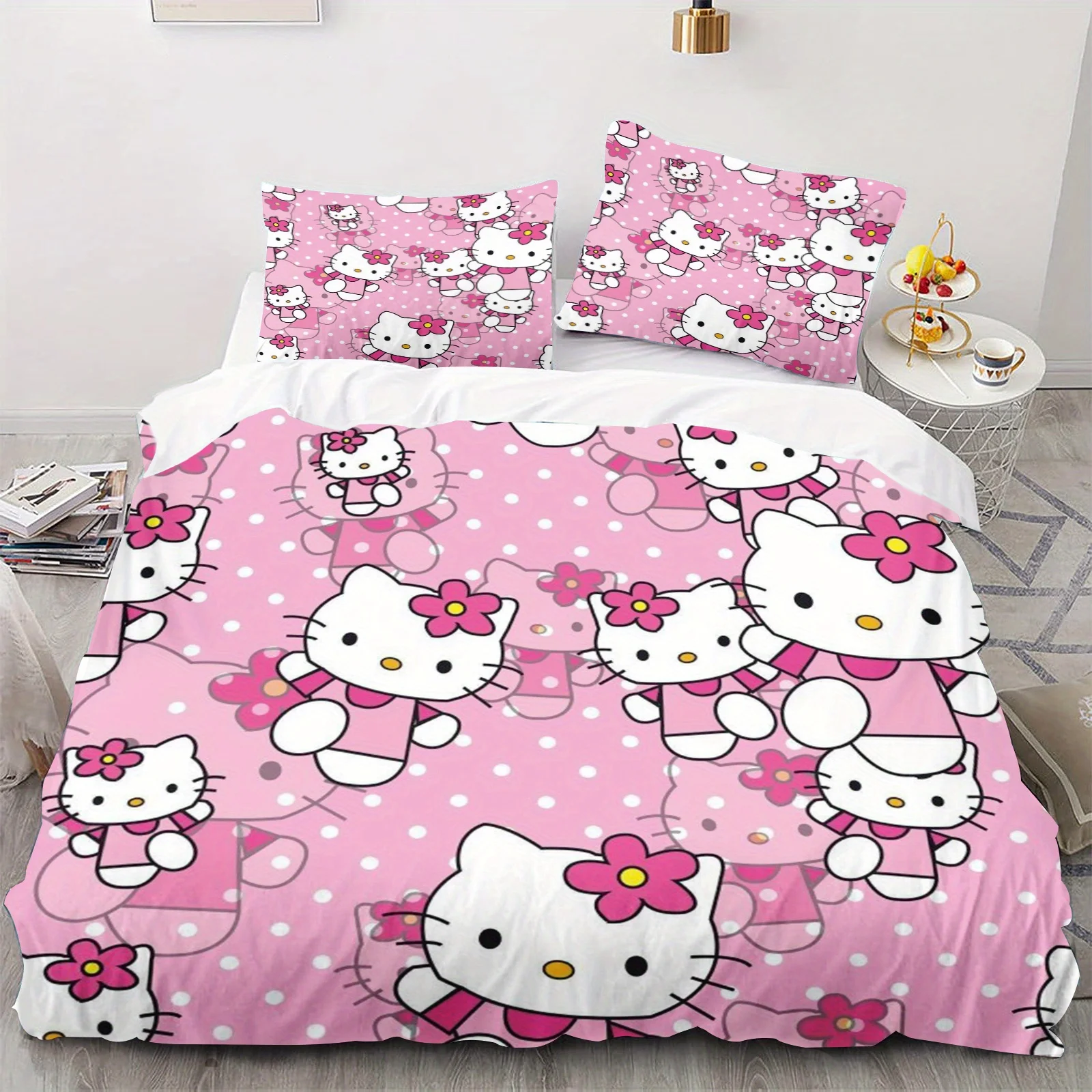 Hello Kitty Duvet Cover Cartoon Kids Teens Bedding Soft and Comfortable Quilt Cover for Bedroom Queen King Size
Hello Kitty Duvet Cover Cartoon Kids Teens Bedding Soft and Comfortable Quilt Cover for Bedroom Queen King Size