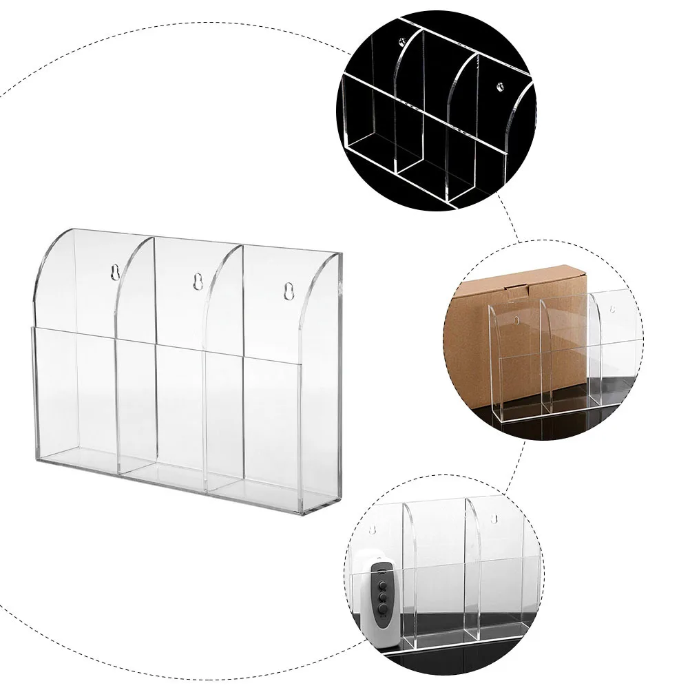 Transparent Acrylic Remote Controller Storage Box Wall Rack Multi-Functional Marker Pen Holder Storage Organizer for Home Office 
Transparent Acrylic Remote Controller Storage Box Wall Rack Multi-Functional Marker Pen Holder Storage Organizer for Home Office