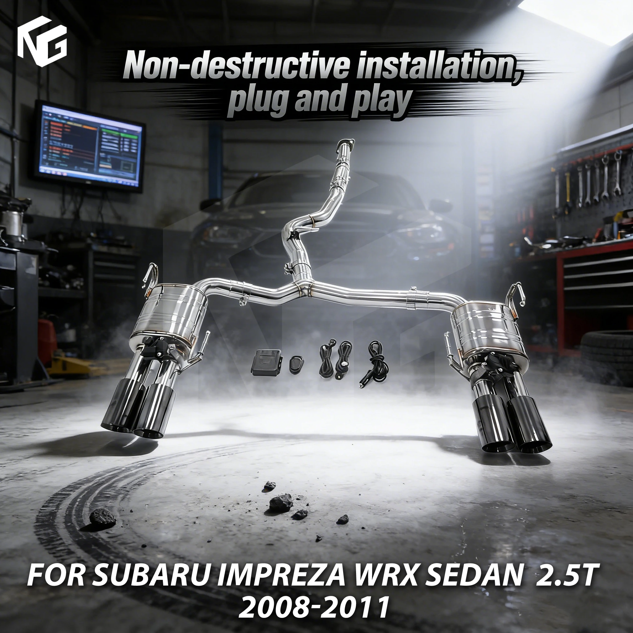 for Subaru Impreza WRX Sedan 2.5T 2008-2011 Tube Header Exhaust System Valved muffler ING stainless steel catback
for Subaru Impreza WRX Sedan 2.5T 2008-2011 Tube Header Exhaust System Valved muffler ING stainless steel catback