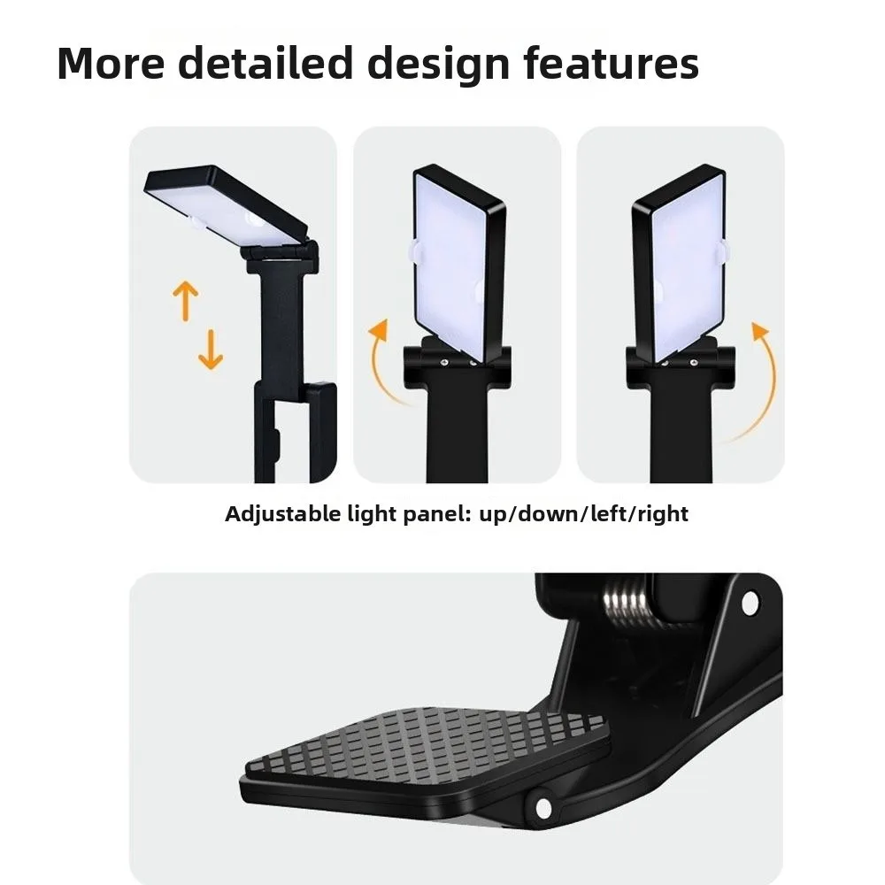 Eye Protection Foldable Desk Lamp USB Charging 3 Color LED Clip Reading Light Energy Saving Adjustable Brightness Book Light
Eye Protection Foldable Desk Lamp USB Charging 3 Color LED Clip Reading Light Energy Saving Adjustable Brightness Book Light