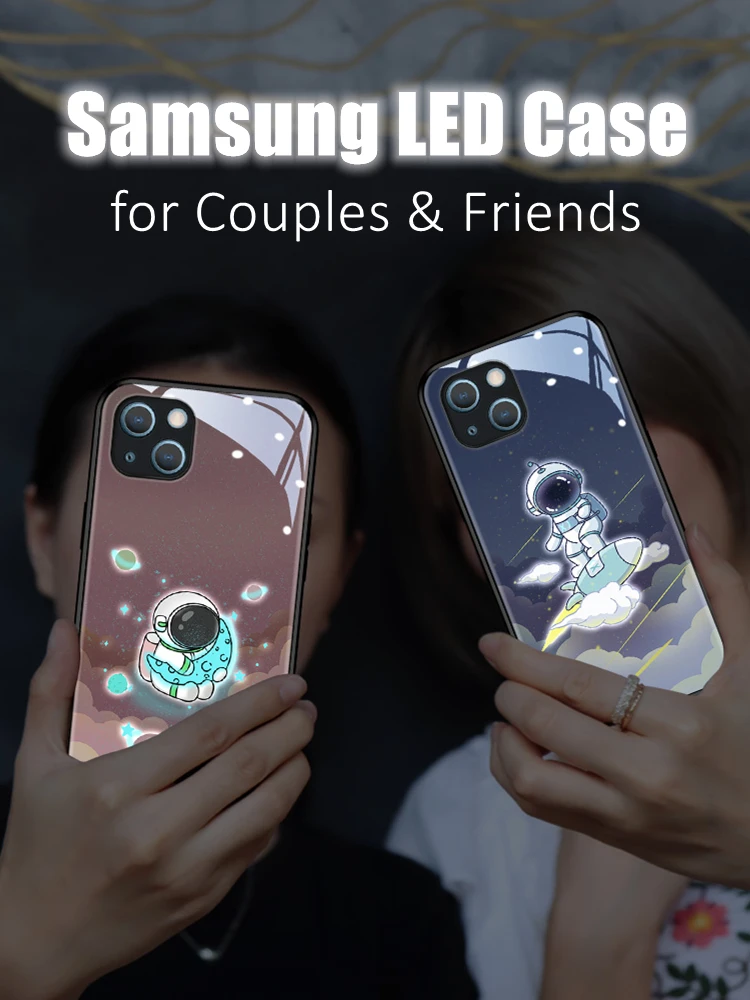 Cute Astronauts LED Light Glowing Luminous Tempered Glass Back Phone Case for iPhone 11 12 13 14 15 X Xs Xr Mini Pro Max Plus
Cute Astronauts LED Light Glowing Luminous Tempered Glass Back Phone Case for iPhone 11 12 13 14 15 X Xs Xr Mini Pro Max Plus