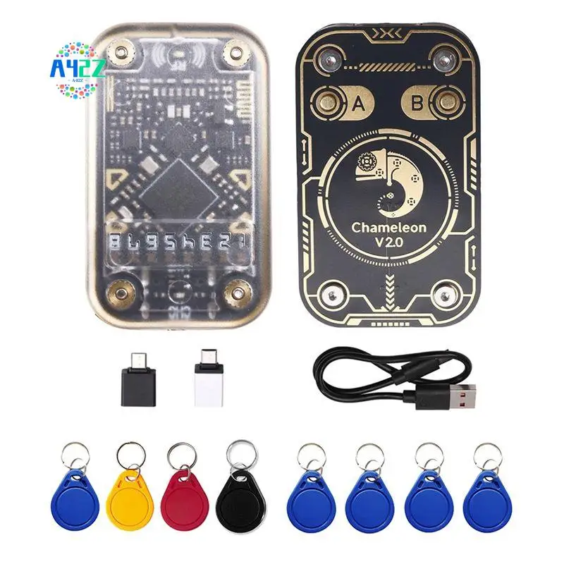 A42Z-Chameleon V2.0 RFID Smart Chip Reader Emulator Chameleon NFC Duplicator 125Khz 13.56Mhz Card Decode+4Xuid/CUID Keychain
A42Z-Chameleon V2.0 RFID Smart Chip Reader Emulator Chameleon NFC Duplicator 125Khz 13.56Mhz Card Decode+4Xuid/CUID Keychain