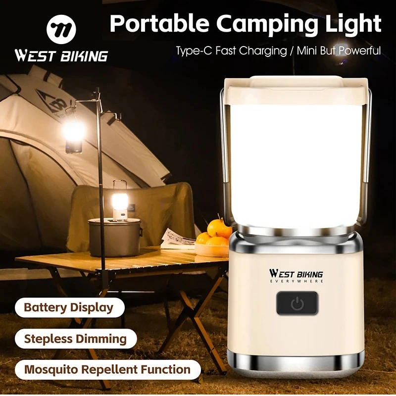 WEST BIKING Portable Camping Light Type-C Charging Atmosphere Lantern With Hook Tent Light Outdoor Hiking Fishing LED Flashlight
WEST BIKING Portable Camping Light Type-C Charging Atmosphere Lantern With Hook Tent Light Outdoor Hiking Fishing LED Flashlight