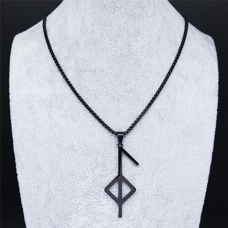 Viking Nordic Runes Odin Bindrune - Good Health Stainless Steel Necklace Men/Women Necklaces Jewelry acero inoxidable N1087BKS06
Viking Nordic Runes Odin Bindrune - Good Health Stainless Steel Necklace Men/Women Necklaces Jewelry acero inoxidable N1087BKS06