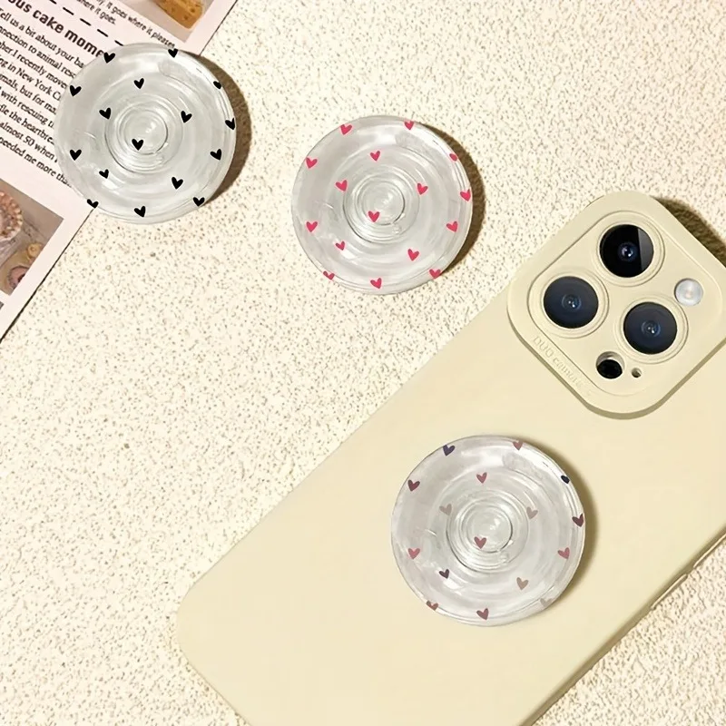 Socket Grip Tok Acrylic Glue Material High Quality Transparent Folding Stand Love Heart Pattern Phone Holder Foldable Phone Grip
Socket Grip Tok Acrylic Glue Material High Quality Transparent Folding Stand Love Heart Pattern Phone Holder Foldable Phone Grip