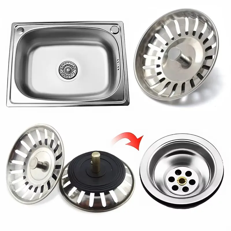 Kitchen Sink Sewer Strainer Basin Drain Stopper Stainless Steel Sink Waste Plug Filter Anti-clog Floor Drain Kitchen Accessories
Kitchen Sink Sewer Strainer Basin Drain Stopper Stainless Steel Sink Waste Plug Filter Anti-clog Floor Drain Kitchen Accessories