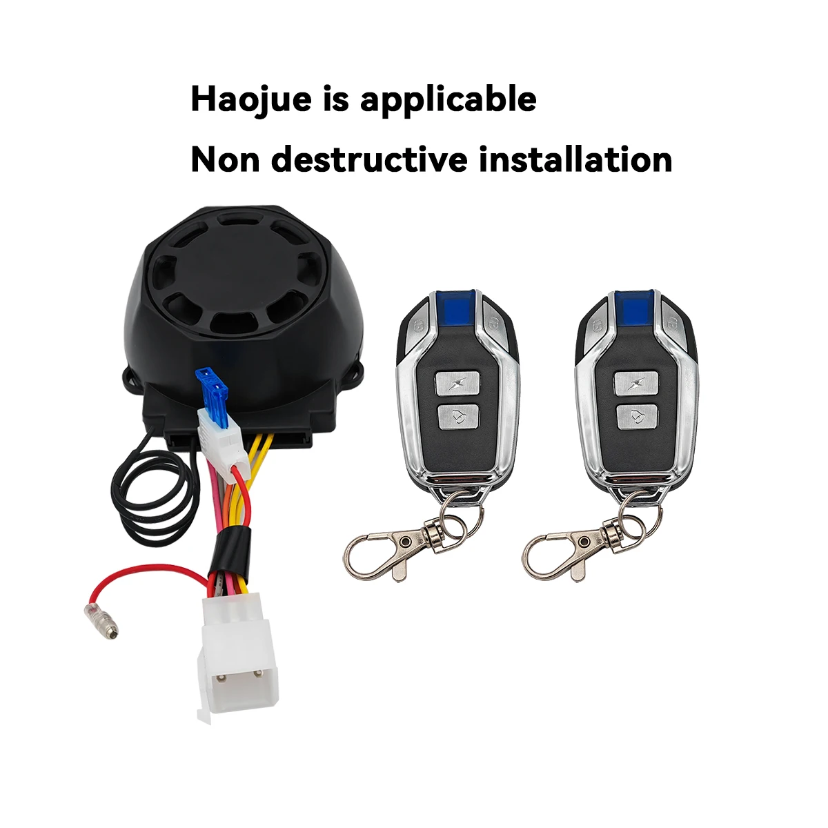 Haojue motorcycle anti-theft alarm installed without damage, directly plugged in with flameout dual flash vibration alarm
Haojue motorcycle anti-theft alarm installed without damage, directly plugged in with flameout dual flash vibration alarm