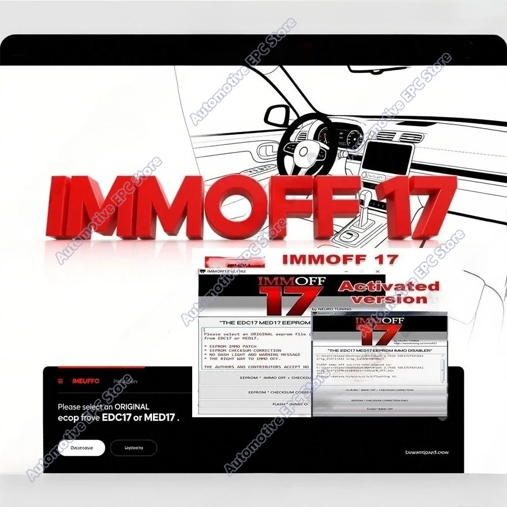 New IMMOFF17 Software para automóvil EDC17 MED 17 Immo Off Ecu Función de programa EEPROM IMMO PATCH Corrección de control para
New IMMOFF17 Software para automóvil EDC17 MED 17 Immo Off Ecu Función de programa EEPROM IMMO PATCH Corrección de control para
