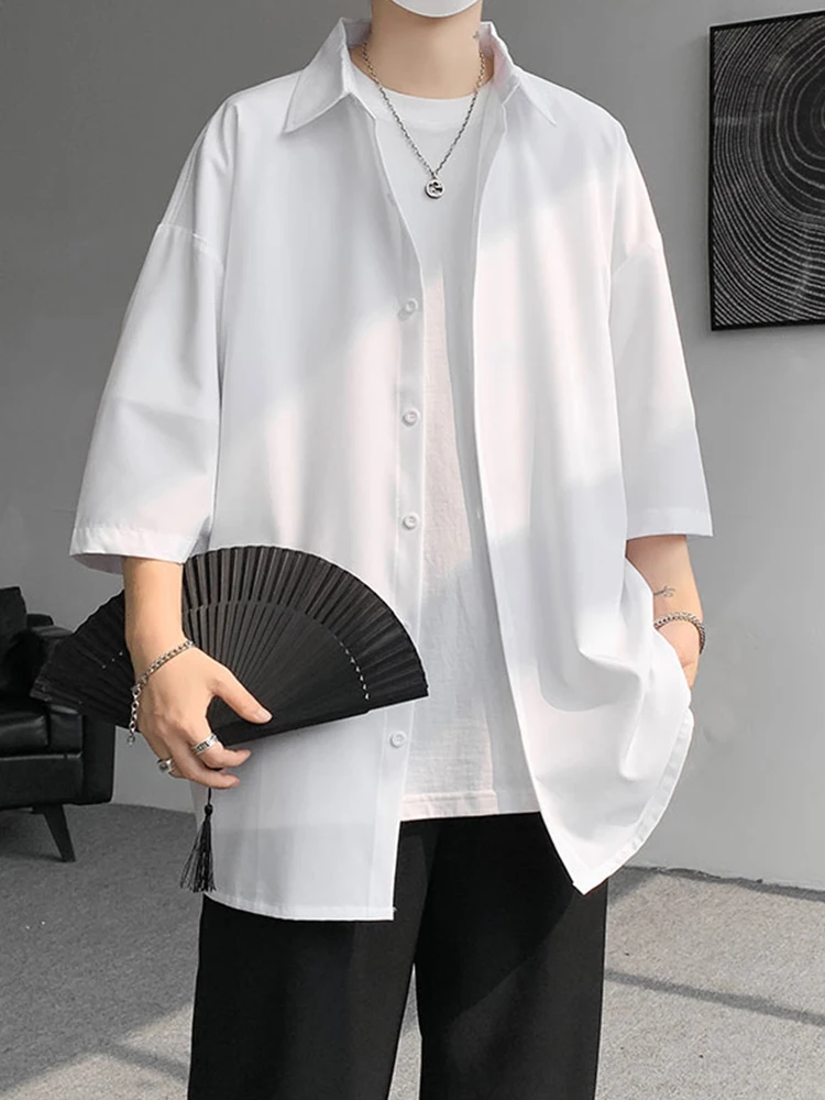 Мужская летняя футболка из высококачественного шелка Pure White Qui Dry Ice, трендовая модель от бренда Haome Top
Мужская летняя футболка из высококачественного шелка Pure White Qui Dry Ice, трендовая модель от бренда Haome Top