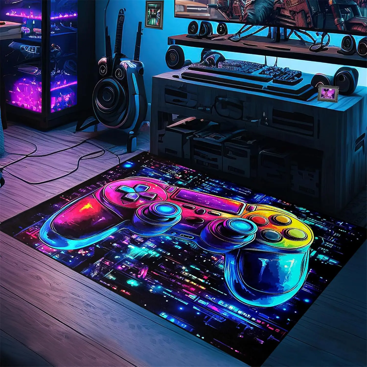 VIKAMA 3D Gamepad Rug For Boys Room Decoration For Kids Playroom Floor Mat For Family Living Room Dirt Resistant Area Rug
VIKAMA 3D Gamepad Rug For Boys Room Decoration For Kids Playroom Floor Mat For Family Living Room Dirt Resistant Area Rug
