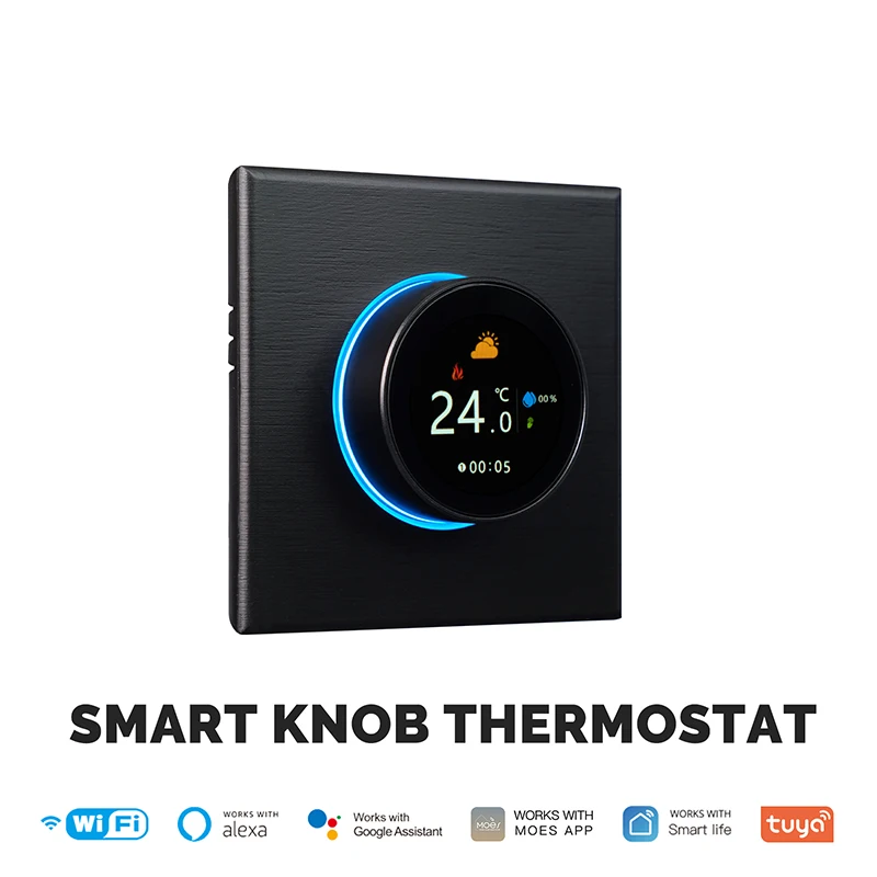 WiFi Smart Home Heating Knob Thermostat Temperature Controller For Water Gas Boiler Electric Heating Works with Alexa GoogleHome
WiFi Smart Home Heating Knob Thermostat Temperature Controller For Water Gas Boiler Electric Heating Works with Alexa GoogleHome